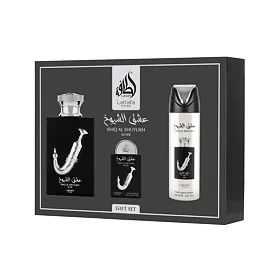 Lattafa Pride Ishq Al Shuyukh Silver EDP 100 ml + EDP 20 ml + DEO spray 200 ml