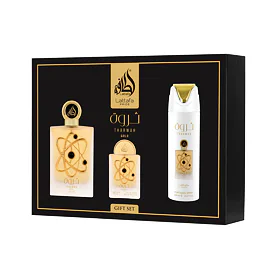 Lattafa Pride Tharwah Gold EDP 100 ml + EDP 20 ml + spray corpo 200 ml