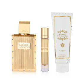 Lattafa The Kingdom EDP 100 ml + EDP MINI 12 ml + gel doccia 100 ml