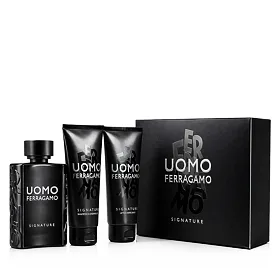 Ferragamo Uomo Signature EDP 100 ml + balsamo dopobarba 100 ml + Shampoo e gel doccia (uomo) 100 ml