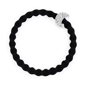 By Eloise London Silver Diamanté Moon Black
