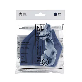 NEQI Velo per bambini a tre strati 6-10 anni (blu) 3 pz