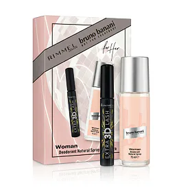 Bruno Banani Woman DEO in vetro 75 ml + Mascara Rimmel Extra 3D (Black) 8 ml