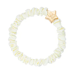 By Eloise London Gold Star Skinny Silk Scrunchie